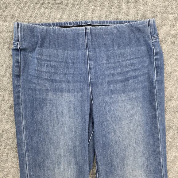 Soft Surroundings Jeans Womens Petite Medium Blue Pull On Straight Stretch Denim - Picture 10 of 16